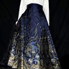 New Chinese-Style Ming Dynasty Hanfu Women's Gold-Woven Floral Horse-Face Skirt, National Style Daily Commuting Petite Half Skirt