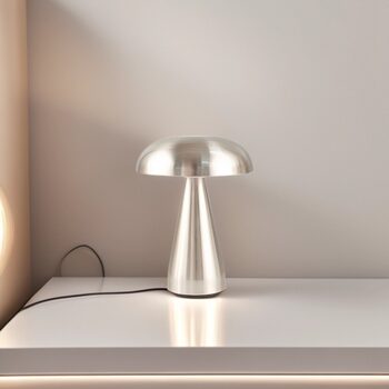 Danish Mushroom Table Lamp Led Touch Dimmable Study Bedroom Portable Rechargeable Metal Decorative Night Light Dimmable