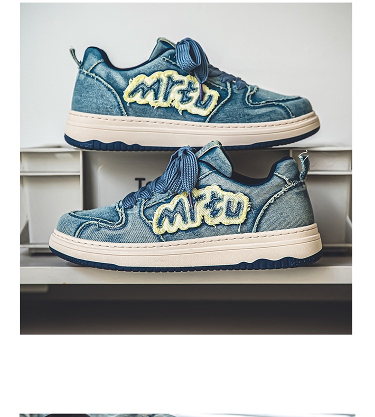 Meiretu Spring/Summer New Men's Shoes Denim Breathable Thick-Soled Ins Trend Casual Retro Canvas Shoes 992 9 O1CN01jf9V891YyfprvXYF0 !!2212671423128 0 cib