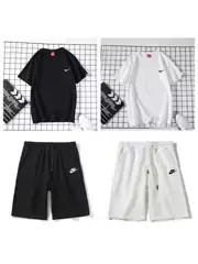 Small Book Cotton Embroidered Short-sleeved Summer Round Neck Casual All-match Men's and Women's Student Couple Sports Trendy T-shirt