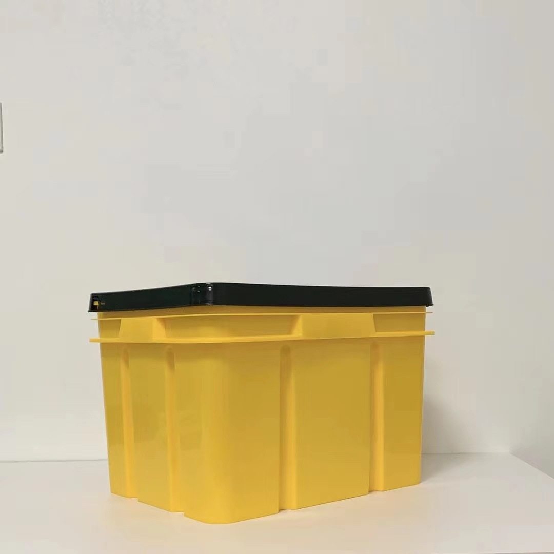 Factory Direct Sales 30-Liter Square Frame Shelf Turnover Box Thickened Plastic Industrial Storage Box Logistics
