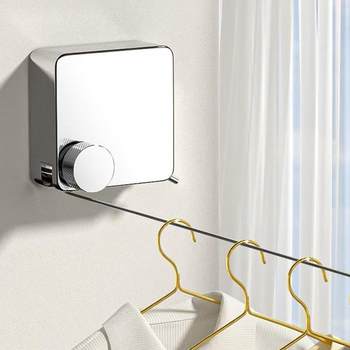 Stainless Steel Clothes Drying Rack, Invisible, No-Drill Balcony Quilt and Clothes Drying Rope, Indoor Household Steel Wire Rope