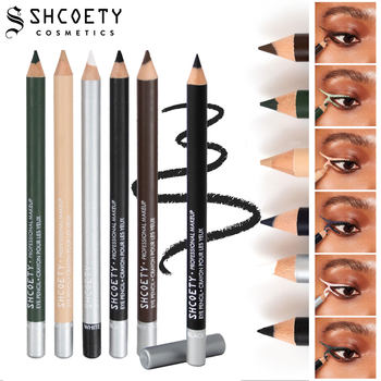 Shcoety Wooden Eyeliner Eyebrow Pencil Dual-Purpose Makeup Pen Waterproof Non-Fading Makeup Long-Lasting Non-Removing Makeup Cross-Border