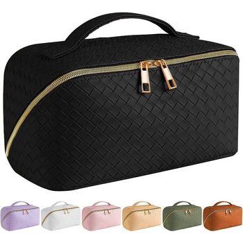 Cross-border Hot-selling Portable PU Portable Cosmetic Bag Waterproof Wash Bag Travel Outdoor Camping Large Capacity Storage Bag