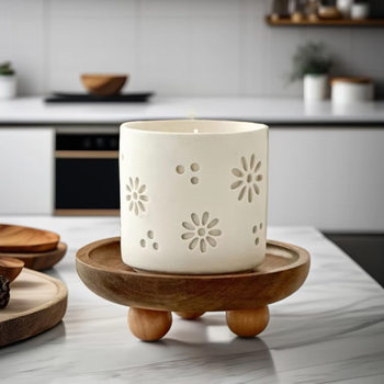 Creative Wooden Tray Cake Dessert Plate Restaurant Household Wooden Tray Round Oval Aromatherapy Ornaments Tray