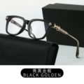 C1 bright black gold frame