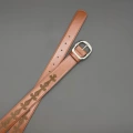 Pin buckle cross caramel color