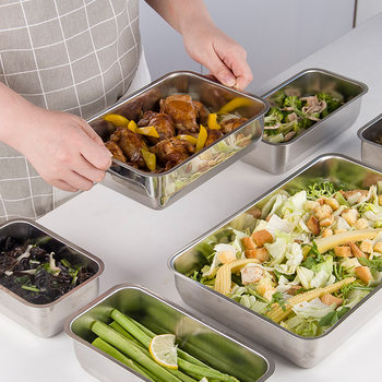 Yoshikawa Japan Imported 304 Stainless Steel Refrigerator Fresh-keeping Box Fruit Dumpling Freezing Box Lunch Box Food Storage Box