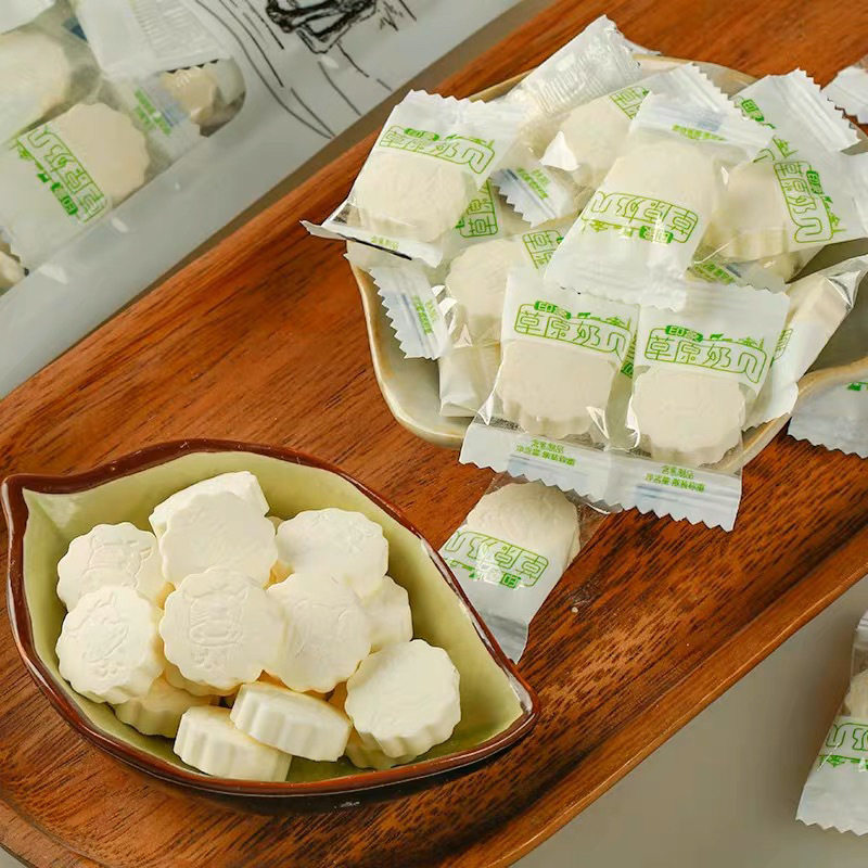 Gansu Specialty Shanli Ma Sugar-Free Camel Milk Goat Milk Dried Milk Tablets Kidsren's Calcium-Containing Snack Cheese Milk Tablets