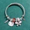 Pink Panjia Bracelet KT Cat Bracelet Cross-border Cartoon Cute Bracelet Pando Hello Kitty Pull Jewelry Factory Wholesale