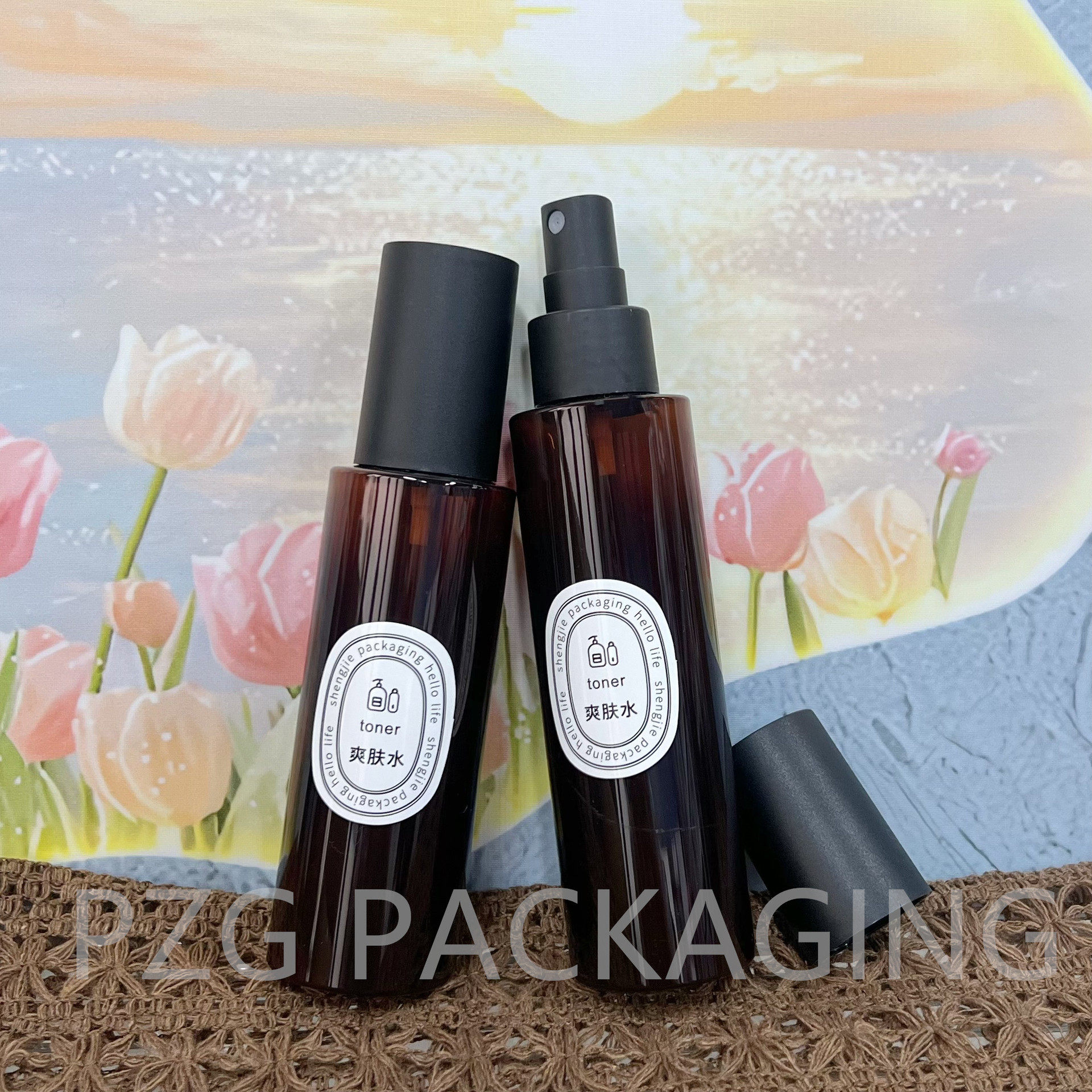 ขวดสเปรย์สีน้ำตาล กันแสง แบบปิดสนิท ความจุ 100 มล. หรือ 120 มล. ขวดเปล่าสำหรับน้ำยาฆ่าเชื้อแอลกอฮอล์ น้ำยากันยุง น้ำแร่ ละอองละเอียดบริสุทธิ์