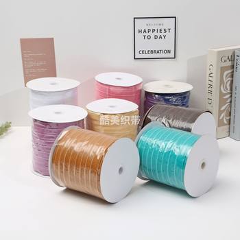 in stock 1.5cm/2cm/2.5cm single side flocking velvet belt velvet color suede diy handmade bow