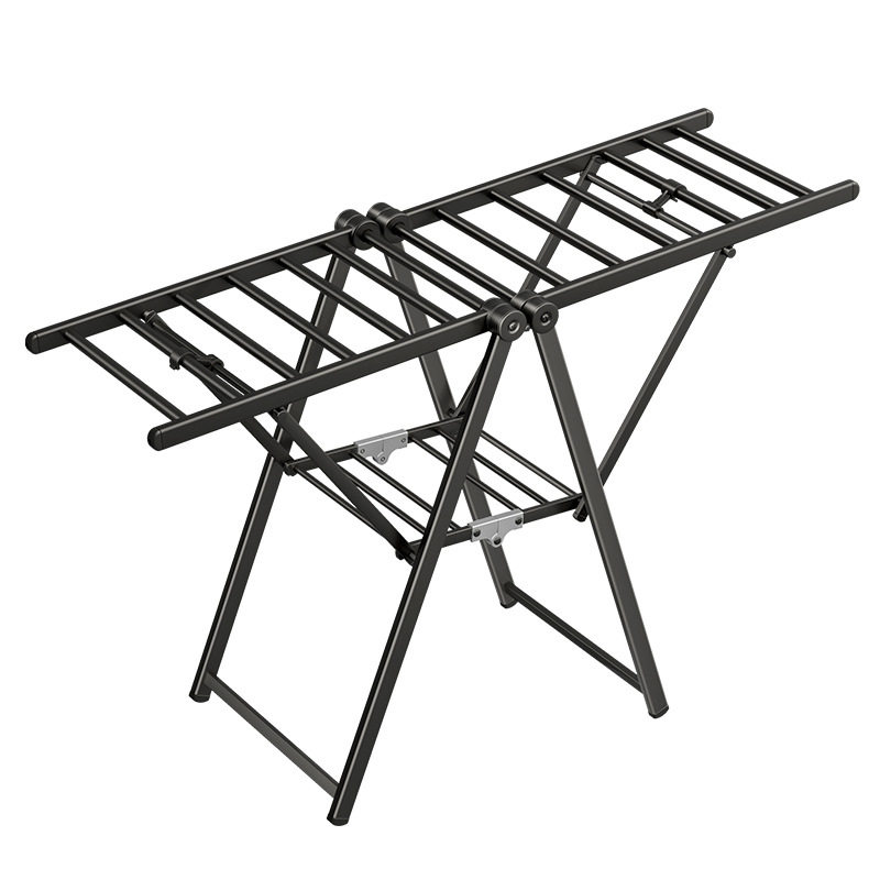 Gao wenhai drying rack indoor floor black space aluminum drying rack floor floor drying rack a generation of hair