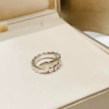 White gold [single circle narrow version without diamonds]