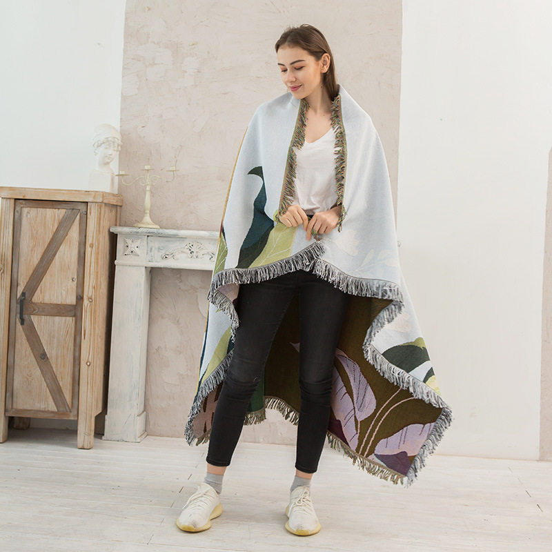 Scandinavian Sofa Towel Ins Style Double-Sided Character Thread Blanket Sofa Dust Cover Shawl Nap Blanket Drop Shipping
