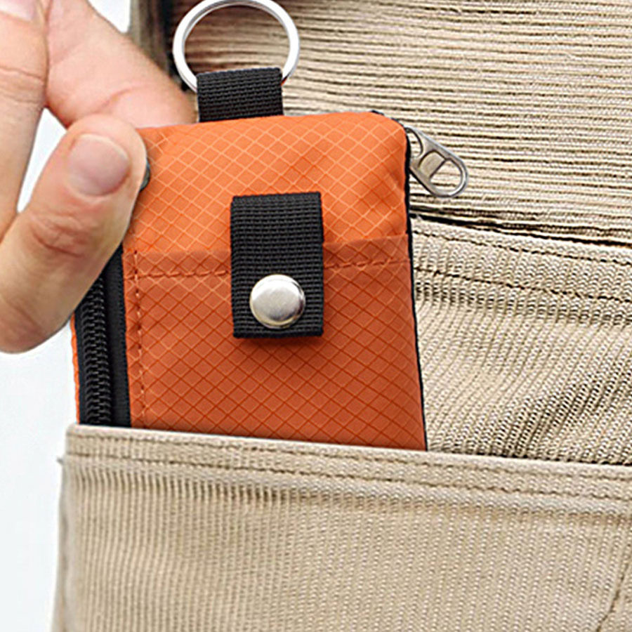 Cross-Border New Multifunctional Card Holder Keychain Rfid Anti-Theft Ultra-Thin Mini Wallet Compact Card Case Can Be Worn Around the Neck