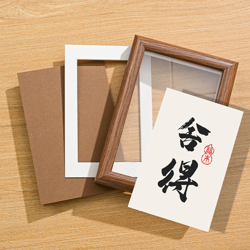 Stereo Hollow Wooden Photo Frame Postcard Souvenir Wooden Storage Creative Photo Frame Desktop Ornaments Wholesale