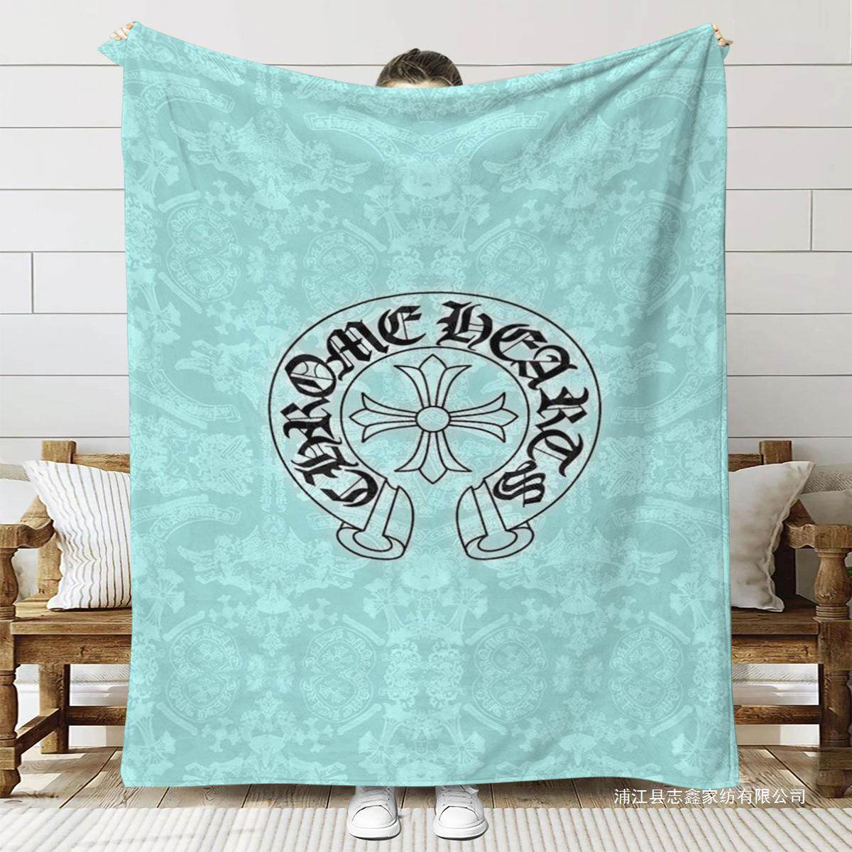 Factory Direct Cross-border Thickened Crohn Flannel Blanket Office Air Conditioning Storage Blanket Travel Blanket First Class