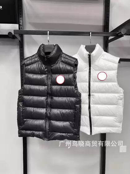 26 Cross-Border Foreign Trade Hot-Selling Shiny Goose down Vest for Men and Women, Couple Style, Windproof Vest, Thickened Sleeveless Jacket