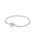 Silver ball bead buckle snake bone chain