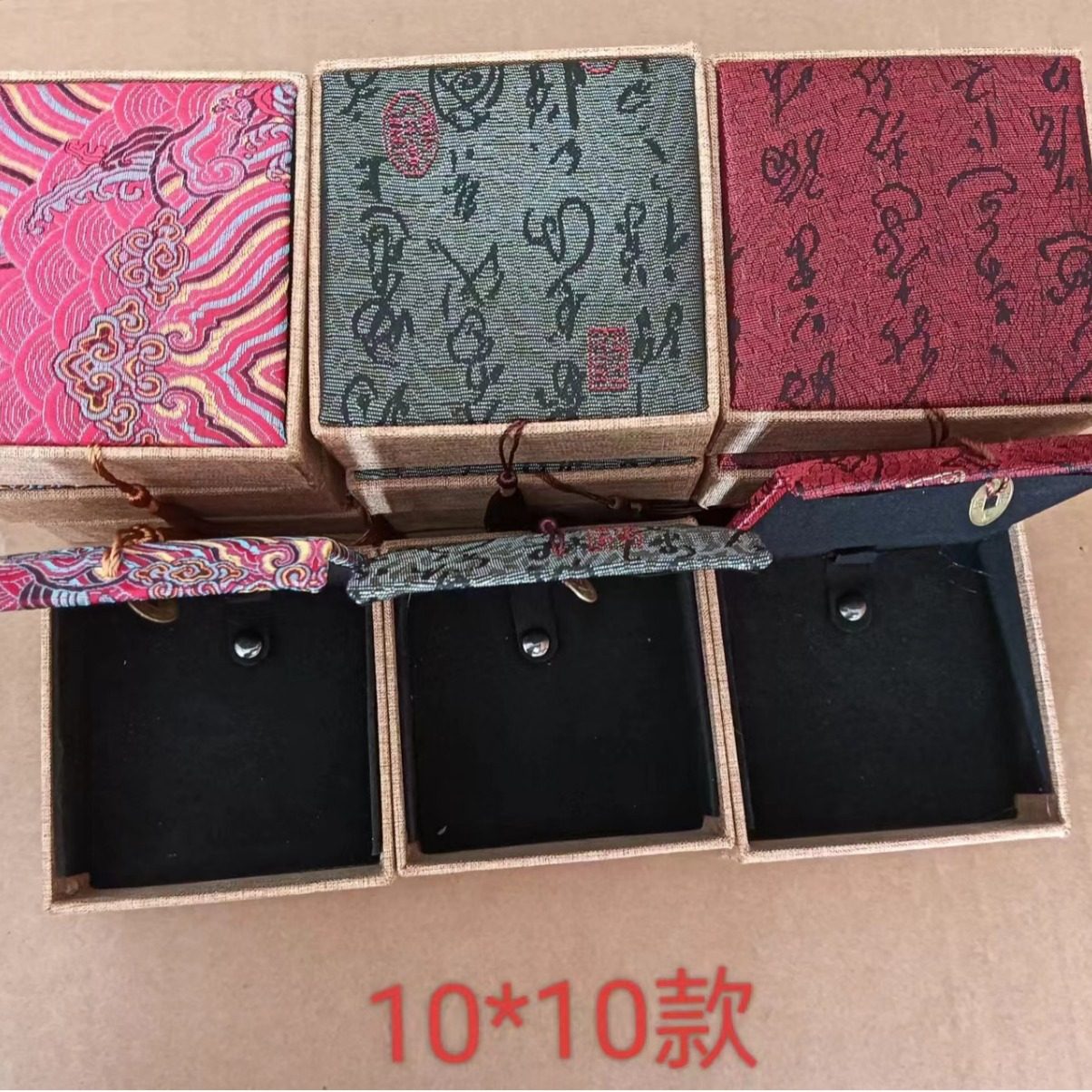 Customized Jewelry Box in Chinese Style, Long Chain Bracelet Box, Linen Tassel Jewelry Box, Bracelet, Ring, Pendant, Jewelry Brocade Box
