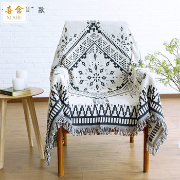 Knitted Ethnic Style Sofa Towel American Fabric Thread Blanket Multi-Functional Blanket Dust Cover Sofa Chair Cover Sitting Aω