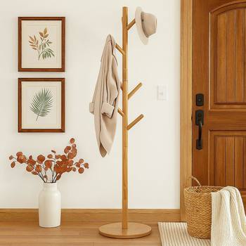 Clothes Hanger, Bedroom Vertical Bag Rack, Does Not Take up Space, Corner Entry Door, Floor-Standing Coat Rack for Clothes to Be Taken Off