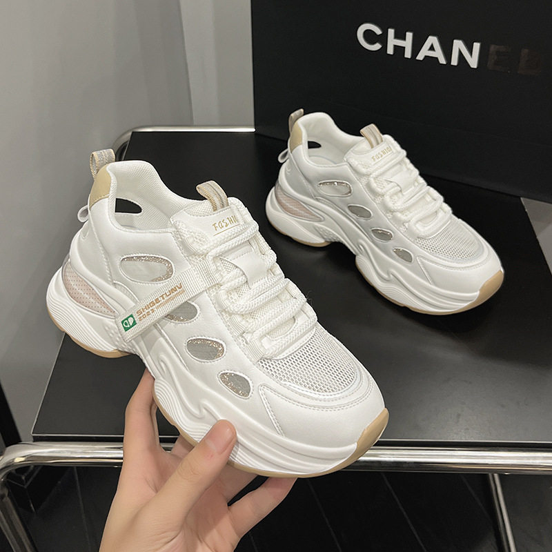 Dép sandal nữ quai chữ V đơn giản đế wedge PU thoáng khí — Xanh dương, Mơ