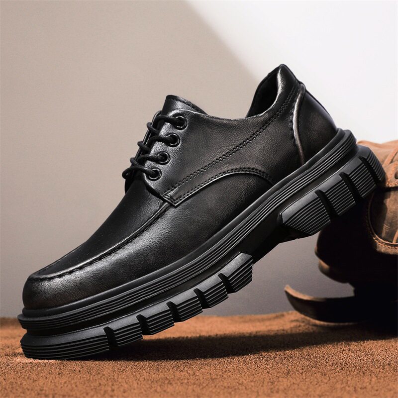 Men's Casual Leather Derby Shoes