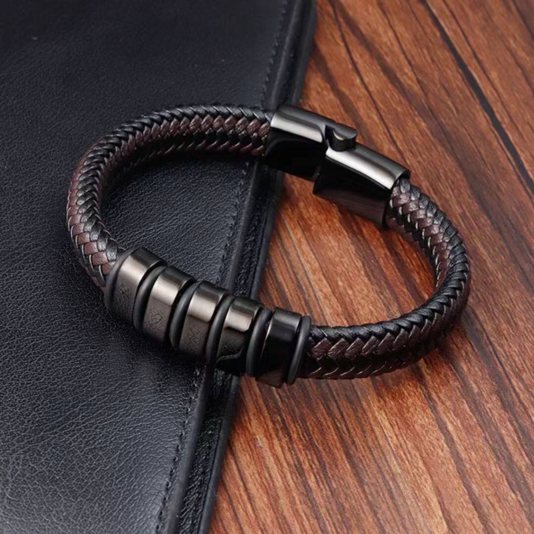 European and American Popular Men's Woven Leather Bracelets, Leather Bracelets, Business Fashion Bracelets, Personalized Simple Bracelets, Jewelry