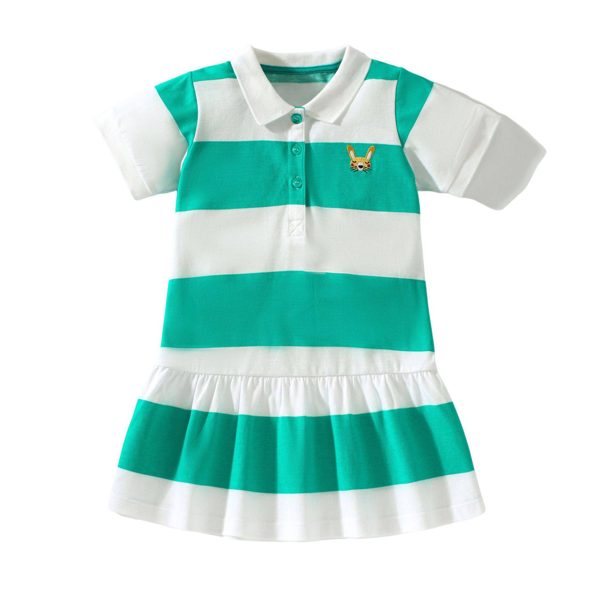 Custom-made Kids' Skirt, Summer Children's Clothing Striped Polo Dress, Cute Girls' Dress