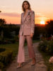 French-Style Elegant Beaded Floral Long-Sleeve Blazer Set 2026 Spring New High-End Waist-Cinching Wide-Leg Two-Piece Suit for Women