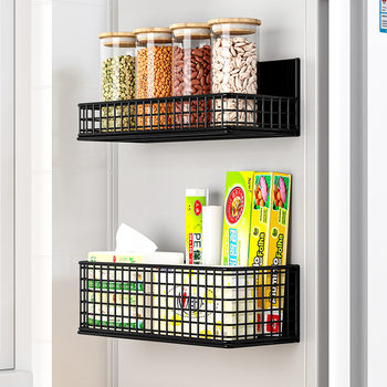 Punching-free washing machine magnetic storage rack storage rack magnetic storage box refrigerator side magnetic storage rack