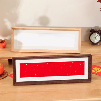 Blank photo frame handwritten diy works horizontal version oblique edge calligraphy and painting ornaments desktop decoration creative calligraphy table