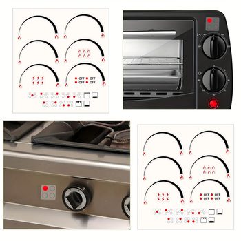 Red Flame Indication Ring, Stove Sticker, Flame Indication Ring, Transparent Vinyl Oven Sticker