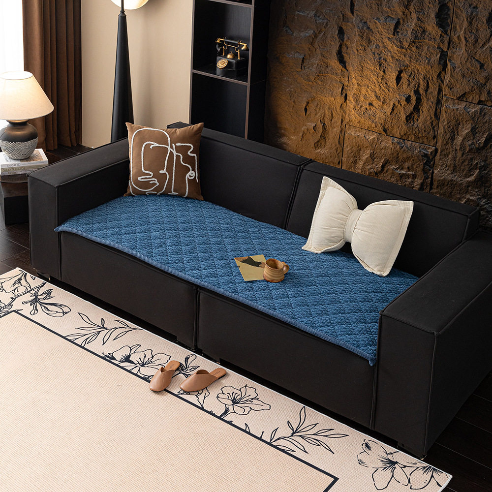 Corduroy Solid Color Thickened Non-Slip Popular Export Product Machine Washable Sofa Cushion Bay Window Cushion 2026 New Model Straight Row Seat Cushion