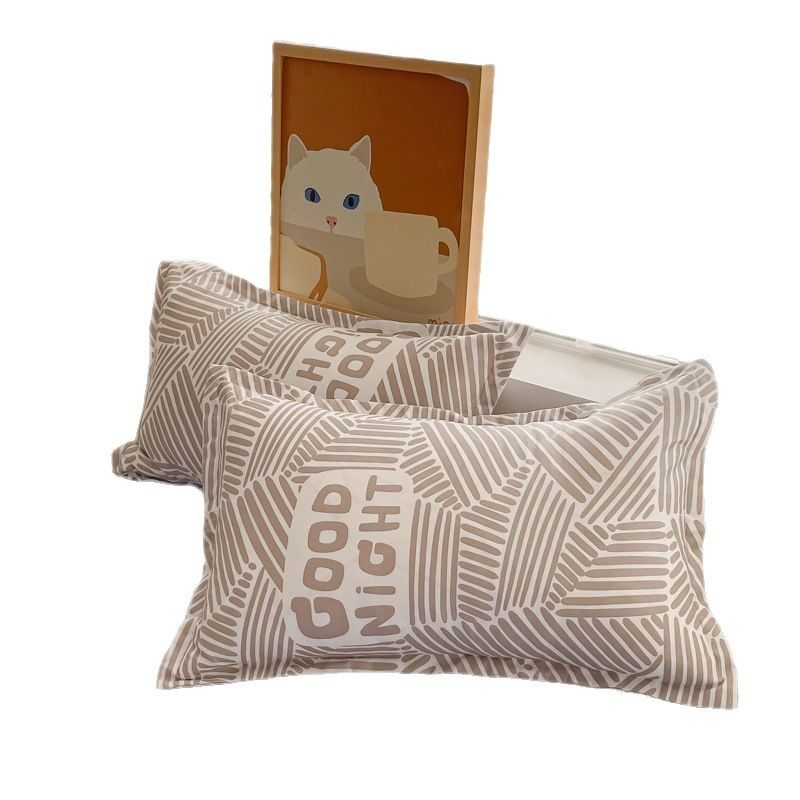 Pastoral Style Plant Cashmere Printed Four-Piece Bedding Set Student Dormitory Pure Cotton Bed Sheetss Three-Piece Comfortable Set