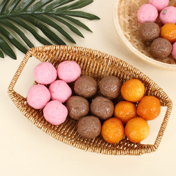 Simulation food shrimp balls beef balls model decoration hot pot restaurant fake balls dishes props simulation food and play refrigerator stickers