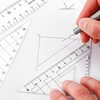 Compass Set for Sixth-Grade Elementary and Junior High School Students, Ruler Set for Exams, Drawing Set, Triangle Ruler, Triangle Board, Protractor