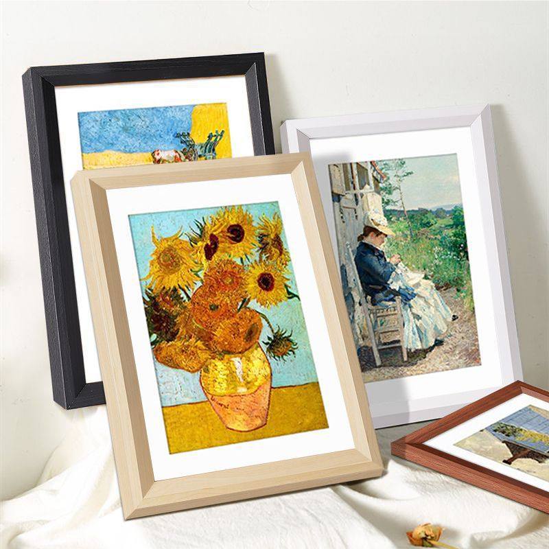 Wooden Picture Frame Wall Hanging 34 Frame Outer Frame 48 Framing Sketch Poster Photo Children's Puzzle Empty Frame Supply Chain