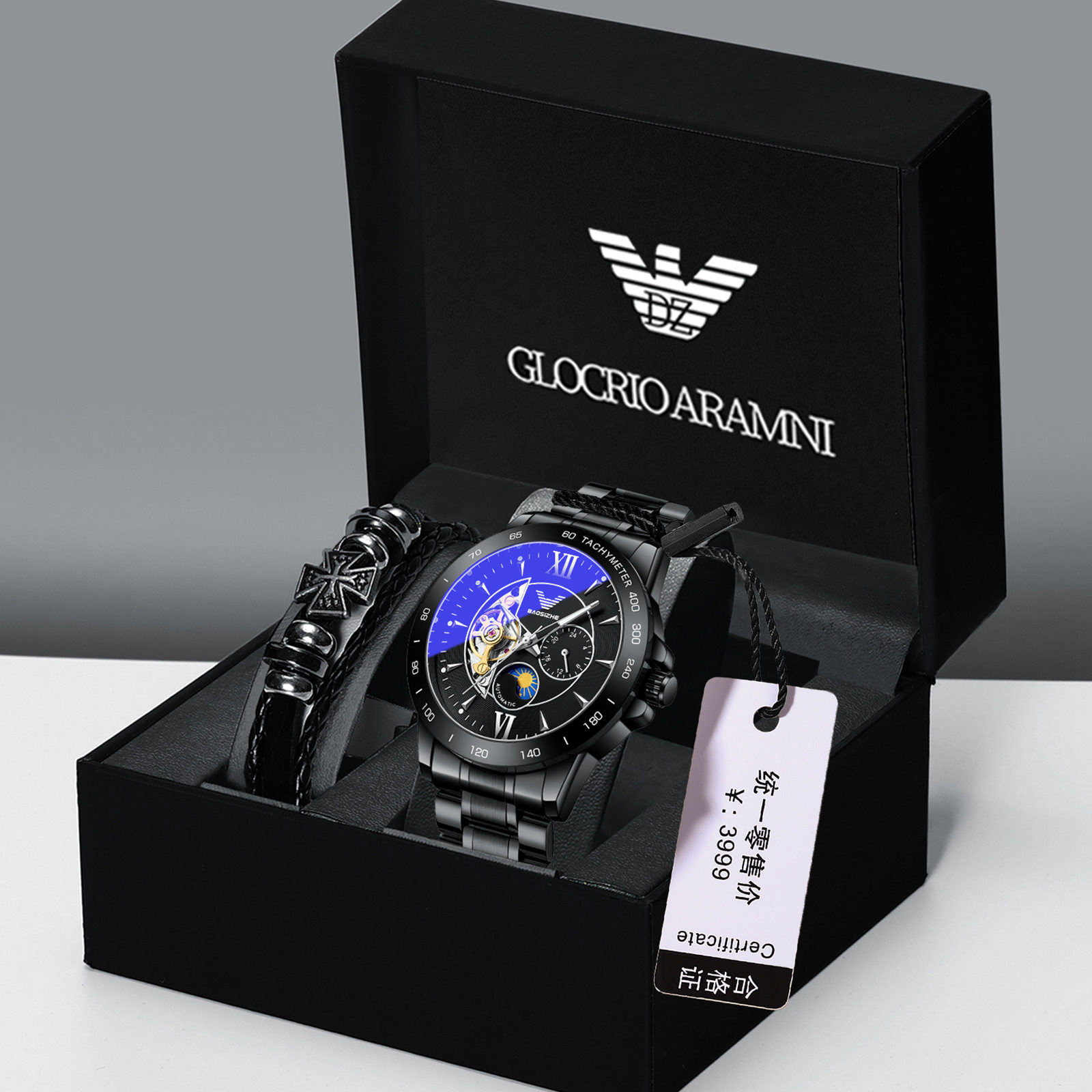 2025 New Men's Mechanical Watch, High-End Fully Automatic Hollow-Out Genuine Student Men's Watch, Qixi Festival Gift for Boyfriend