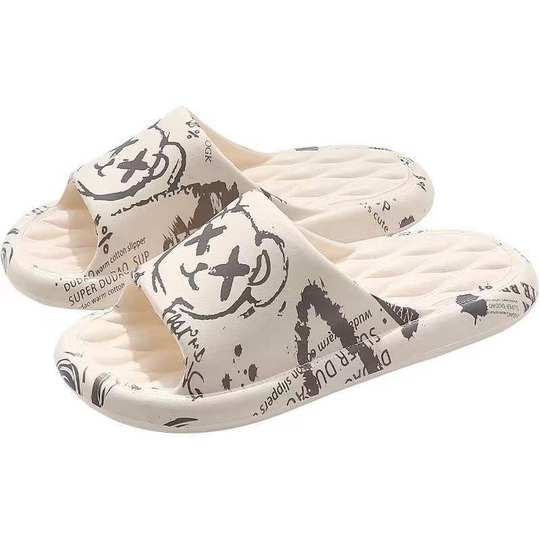 Slippers Men's and Women's Summer Sandals and Slippers Outer Wear Soft Bottom Fashionable New Style Home Bathing and Shit Feeling Beach Sandals and Slippers for Men