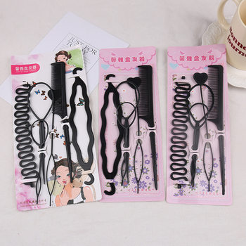 Cross-border hair accessories hair tools invisible hair curler suit lazy balls hair flower Brace shape hair pulling pin