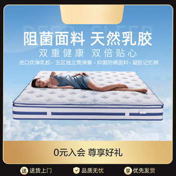 Natural Latex Memory Foam Five-Zone Spring Mattress Simmons Top Ten Brands Sleep Elf for Home Use