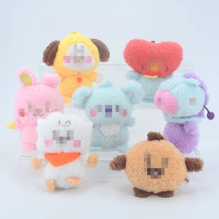 跨境韩国明星少年团毛绒玩具饼干马驹偶像卡通公仔娃娃钥匙扣包