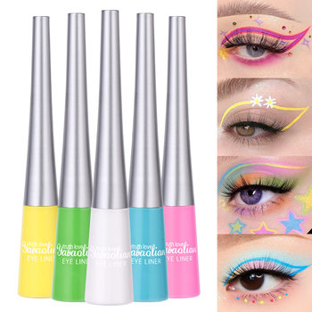 Cross-Border Liquid Eyeliner Yabaolian Colorful Liquid Eyeliner Makeup Waterproof Quick-Drying 12-Colorful Liquid Eyeliner Pen