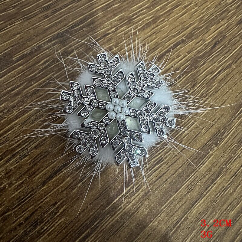 超闪水钻珍珠雪花小鸭夹高颜值圣诞节温柔可爱发卡冬季新款头饰女