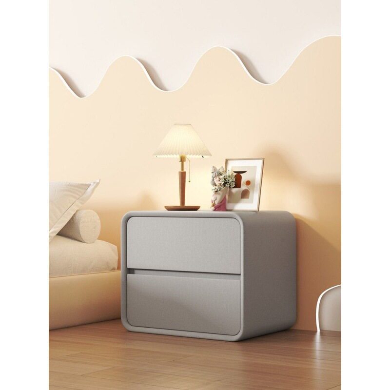 Solid Wood Bedside Table for Bedroom Home Minimalist Cream Style High-End Light Luxury Gap Bedside Cabinet Ins Style Storage Cabinet