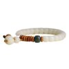 Natural White Jade Bodhi Root Bracelet Girl's Barrel Bead Bodhi Bracelet Single Circle Small Fresh Literary Fan Wen Play Bracelet