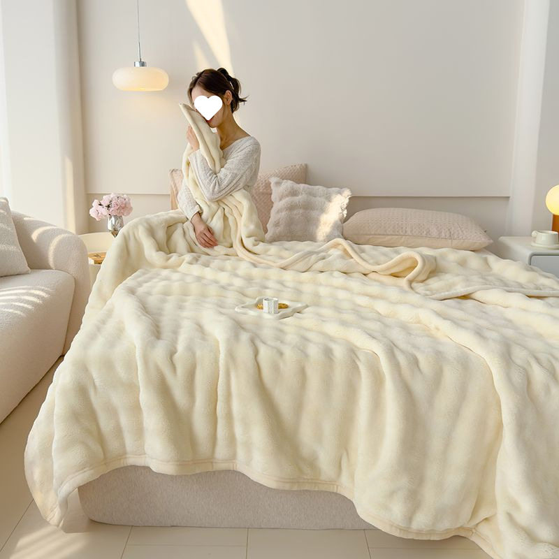 Blanket Bubble Velvet Thickeneded Winter Warm Bed Sheetss Nap Office Cover Coral Velvet Blanket Sofa Air Conditioning Blanket